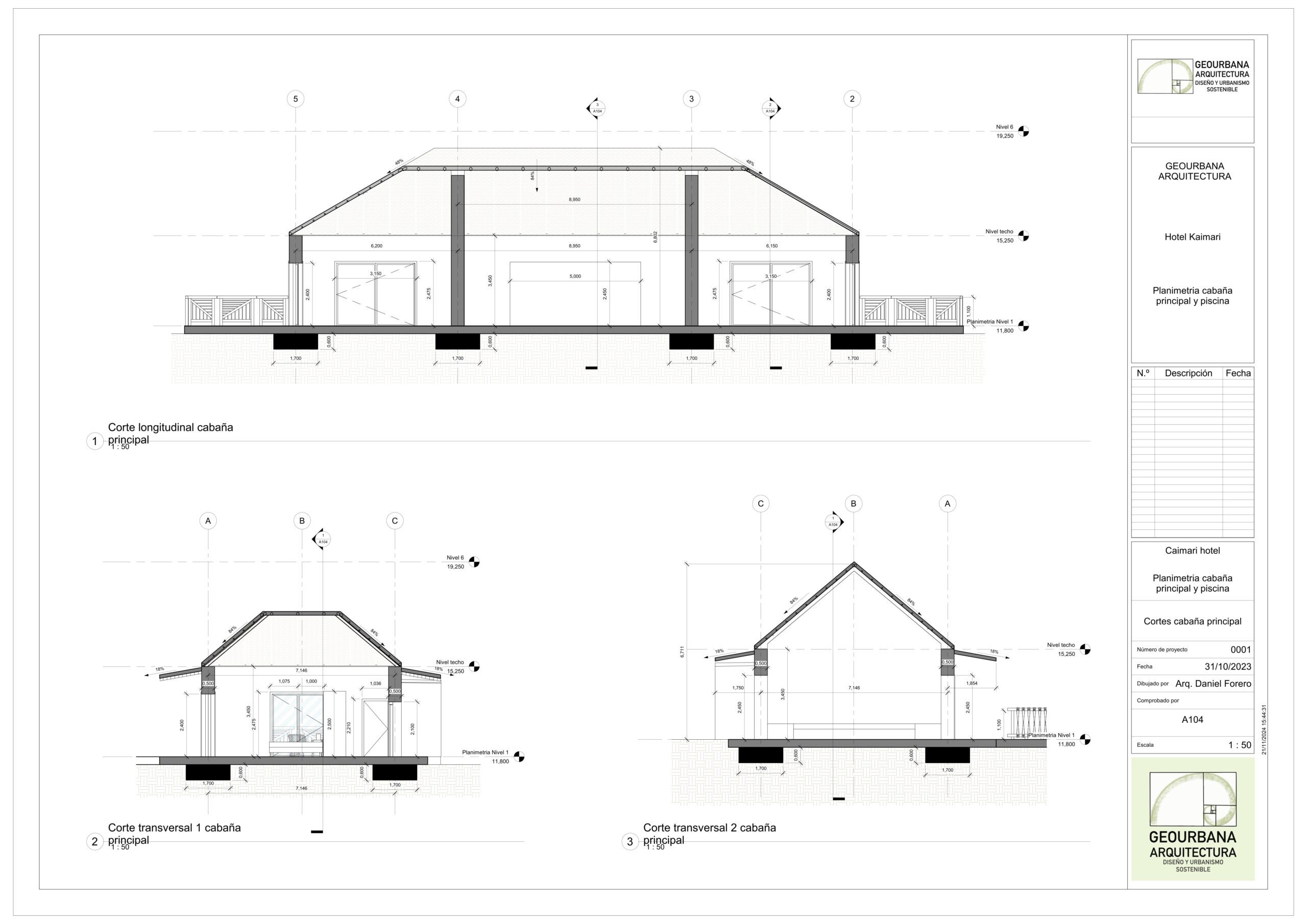 Cortes cabaña principal