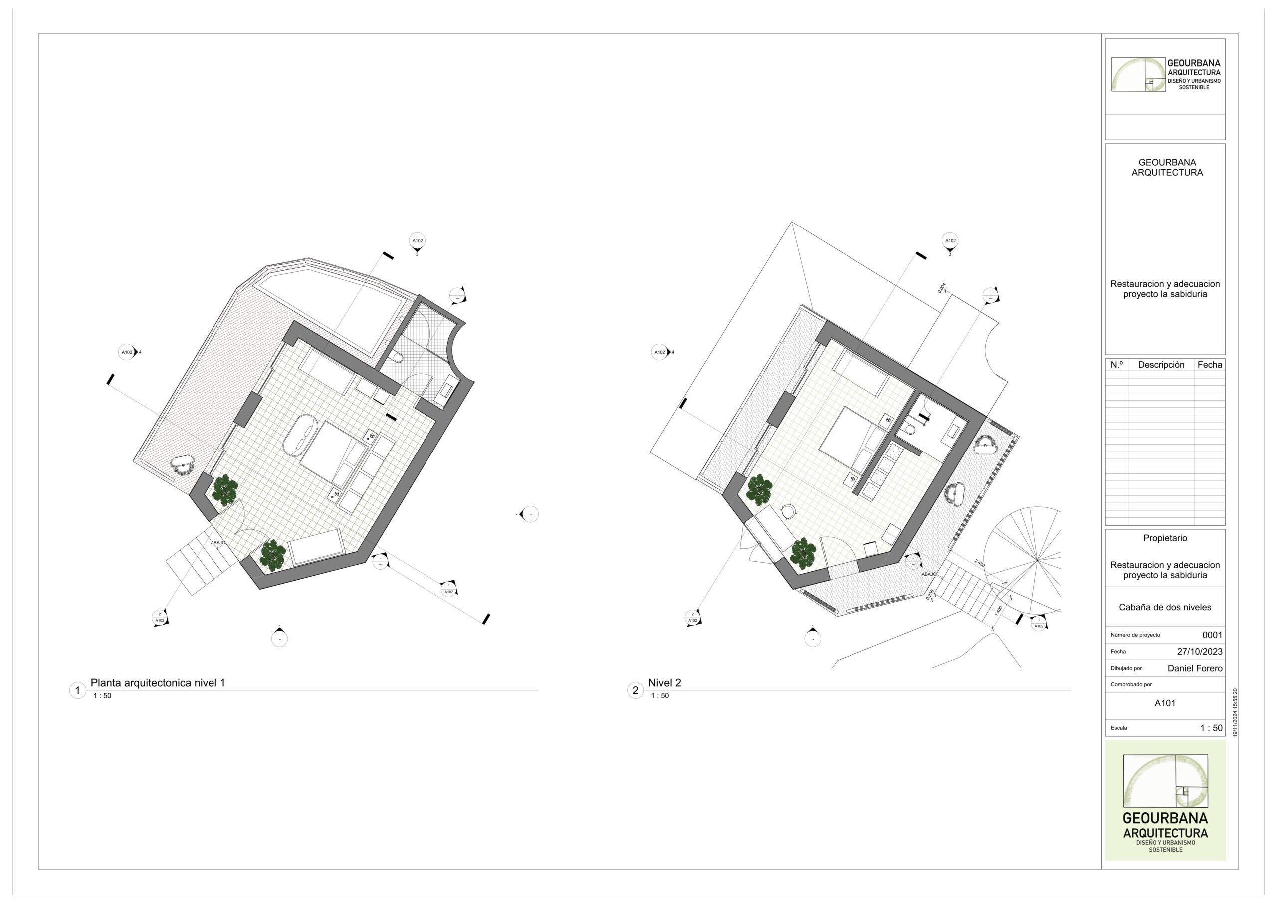 Plantas cabaña 2 pisos